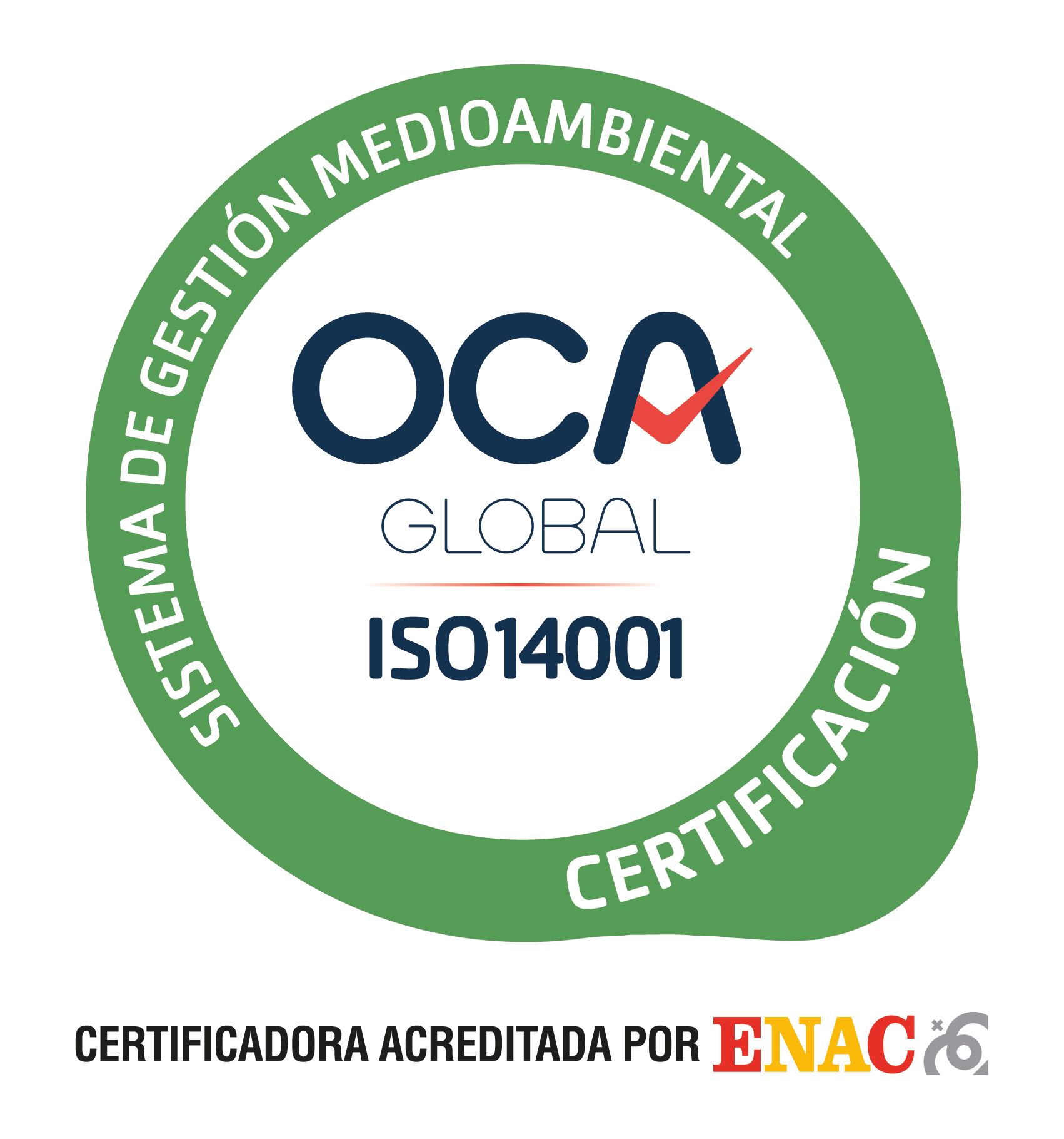 Certificación del sistema de gestión medioambiental conforme con la norma UNE-EN ISO 14001:2015